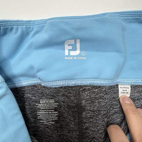 FootJoy Leggings Blue/Gray Colorblock Athletic Activewear Workout Golf Size L - Picture 6 of 9